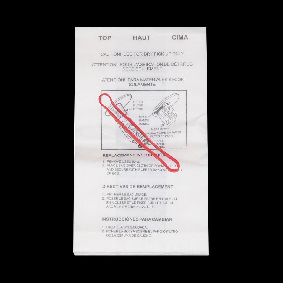 Sacs sous vide et élastiques de retenue BA10/58