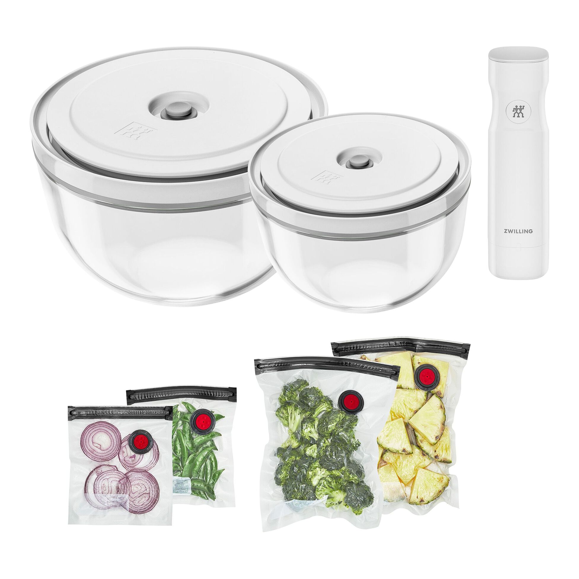 Coffret de démarrage Zwilling Fresh &amp; Save - Comprend une pompe à vide et des récipients petits et moyens 