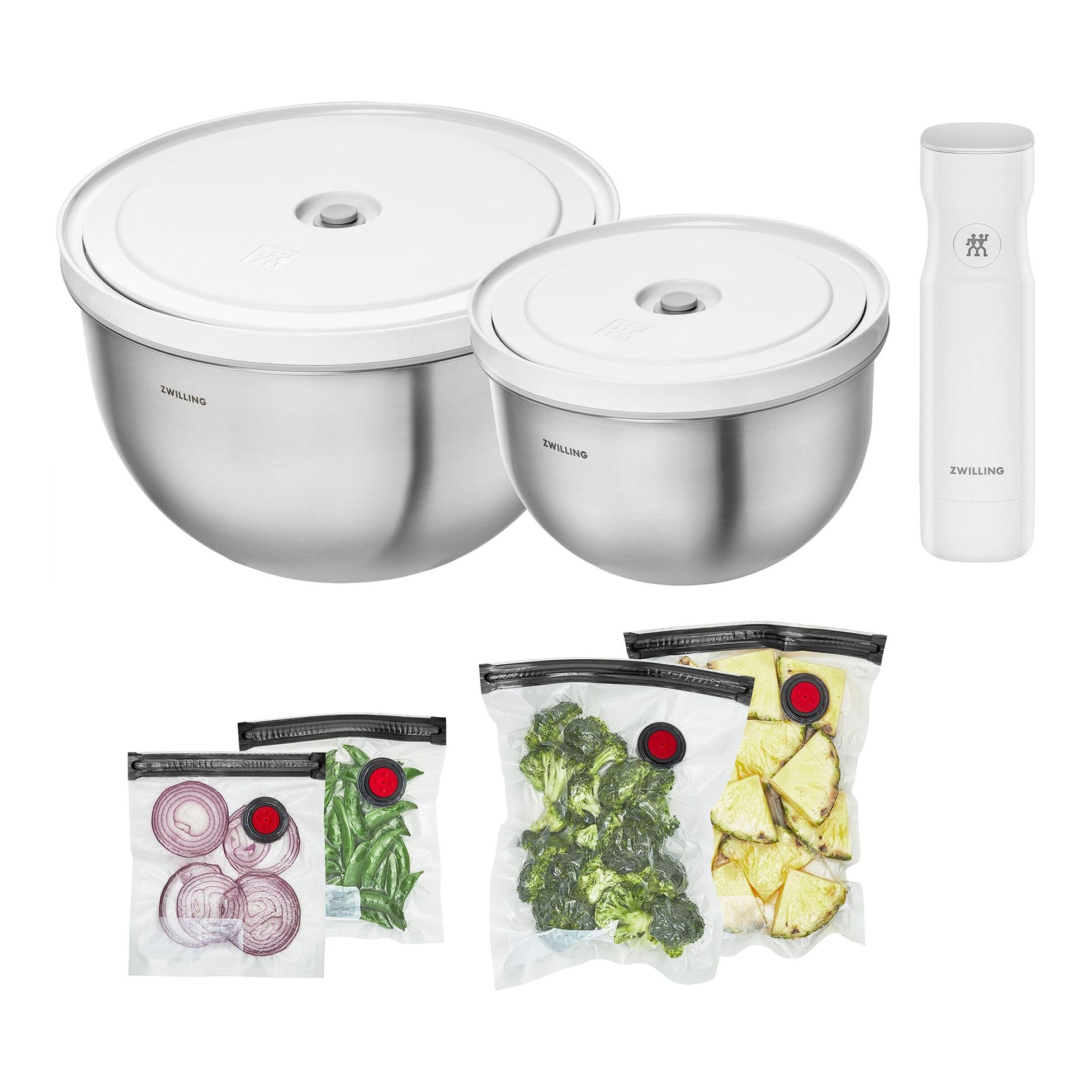 Coffret de démarrage Zwilling Fresh &amp; Save - Comprend une pompe à vide et des récipients petits et moyens 