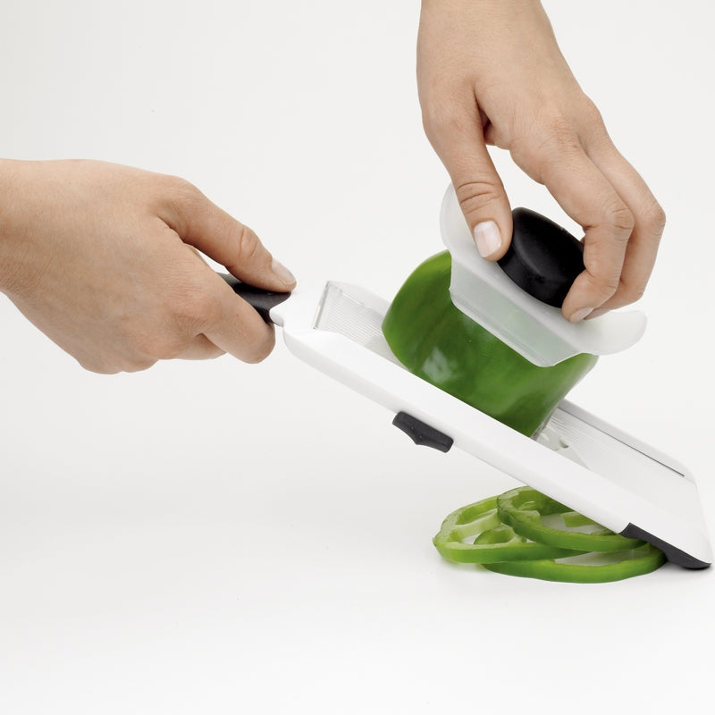 OXO Hand-Held Mandoline Works Great for Small or Large Jobs