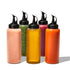 Chef’s Squeeze Bottles – Set of 5 with One-Hand Snap Caps