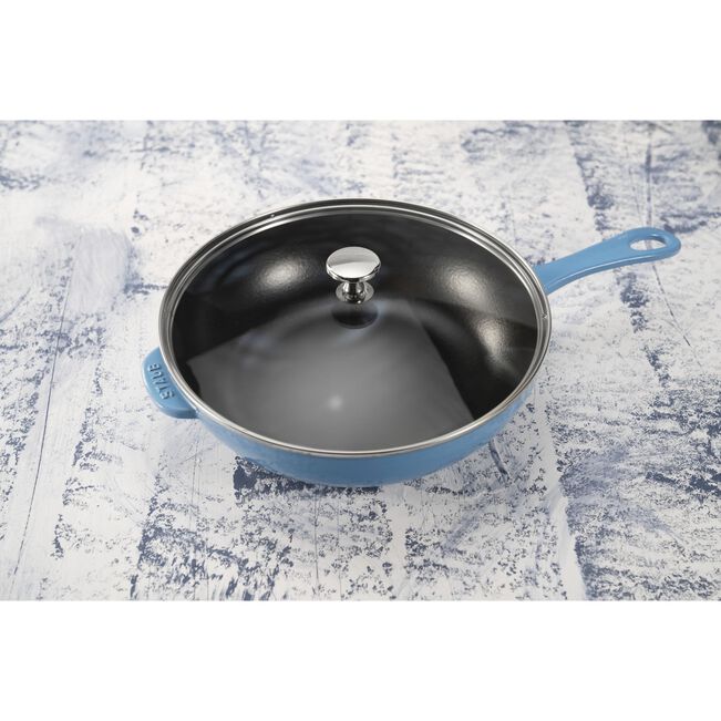 STAUB PANS 26 cm / 10 inch cast iron Frying pan, ice-blue  Everyday Pan