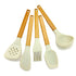 Danesco Silicone Mini Utensil Set – Beechwood Handles, Set of 5
