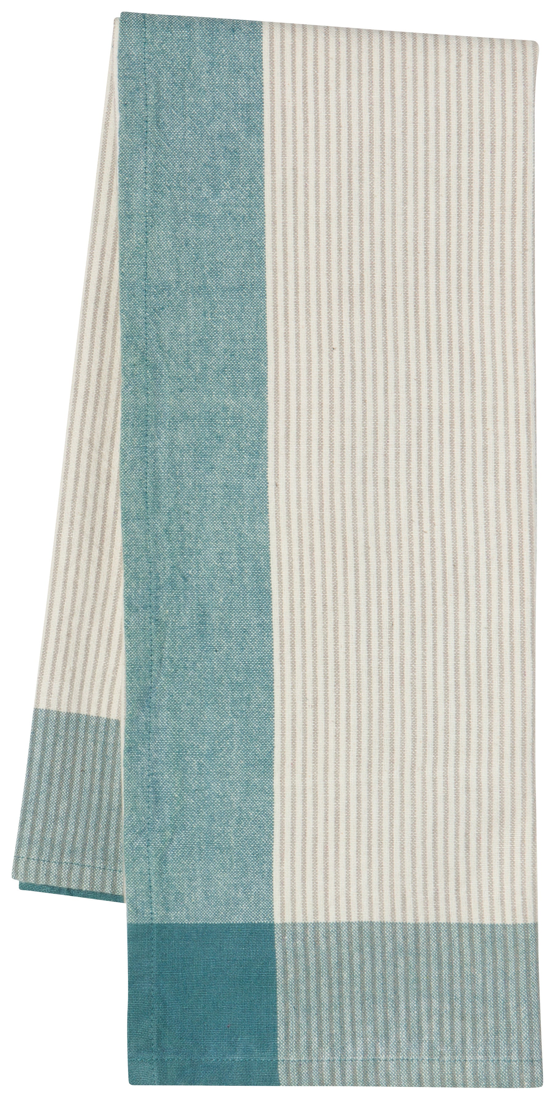 Heirloom Tea Towel Set of 2 Stripe/Lagoon