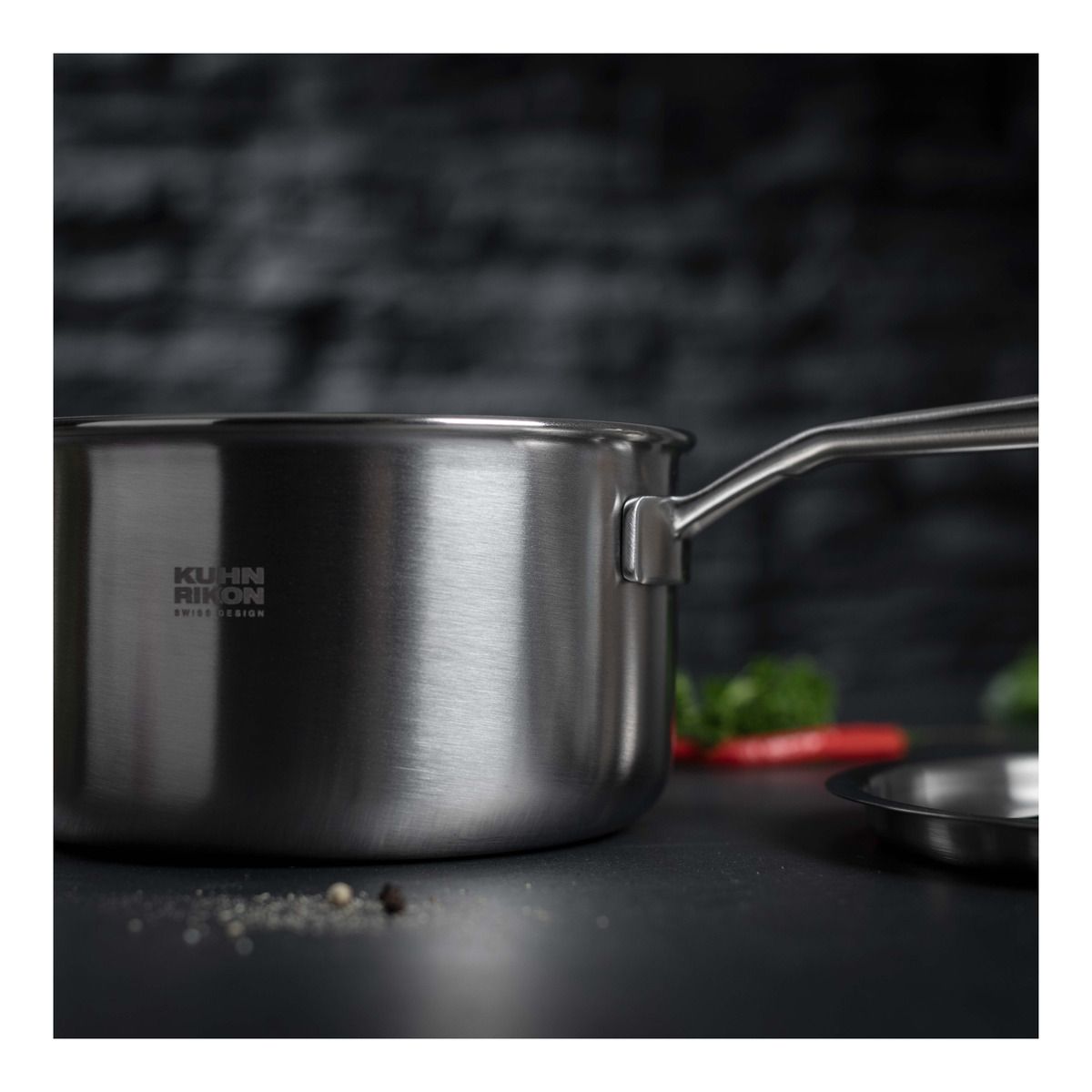 Kuhn Rikon -CULINARY FIVEPLY SET · Saucepan 1.7 L + Pots 3.4 L + 6.4 L