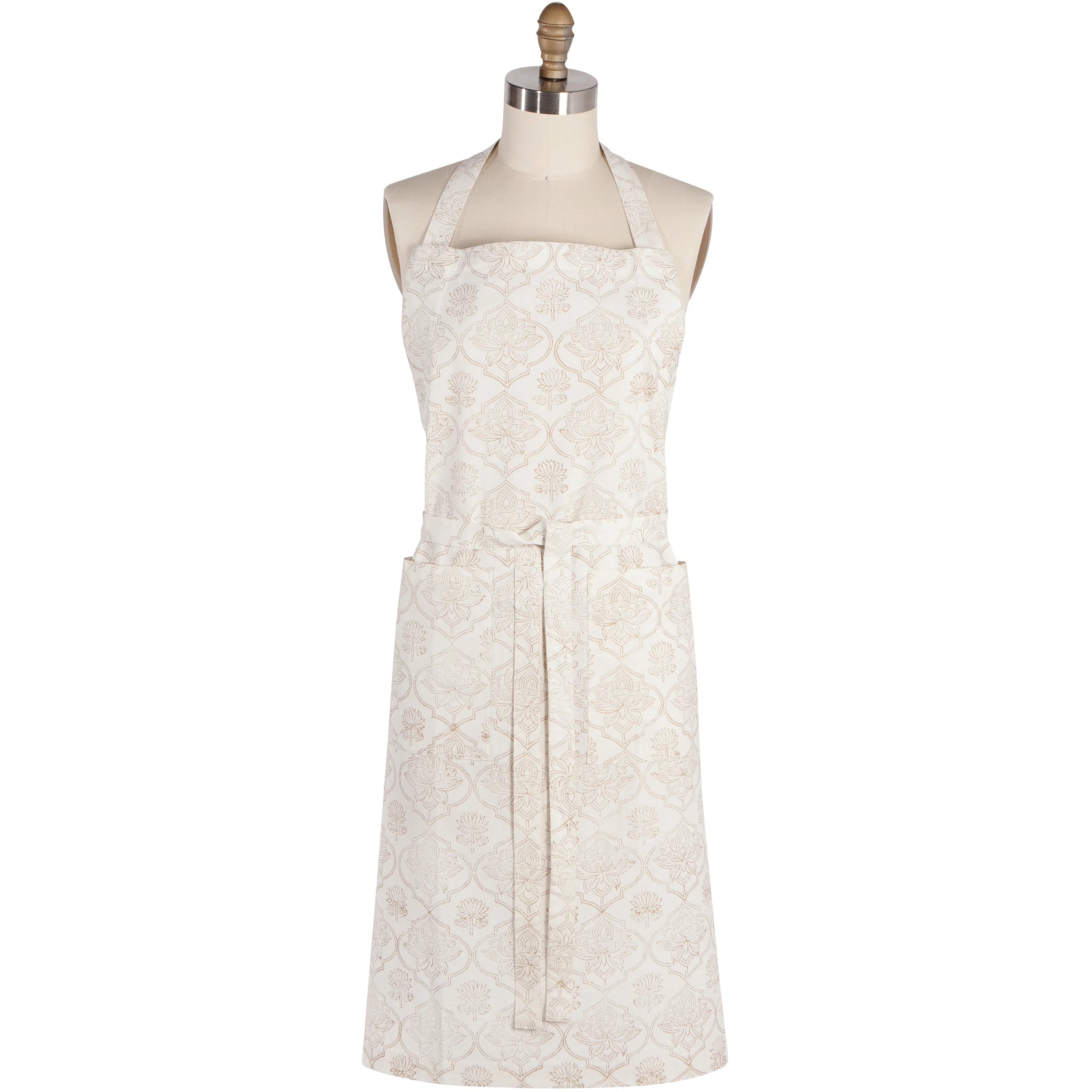 Apron Block Prnt Lotus