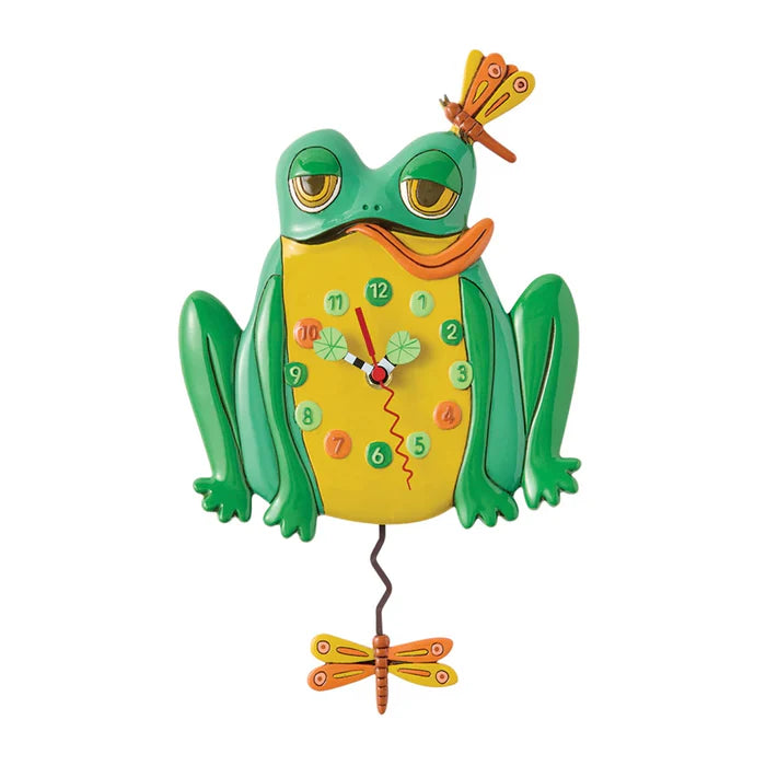 Enesco Hop To It Frog Wall Clock