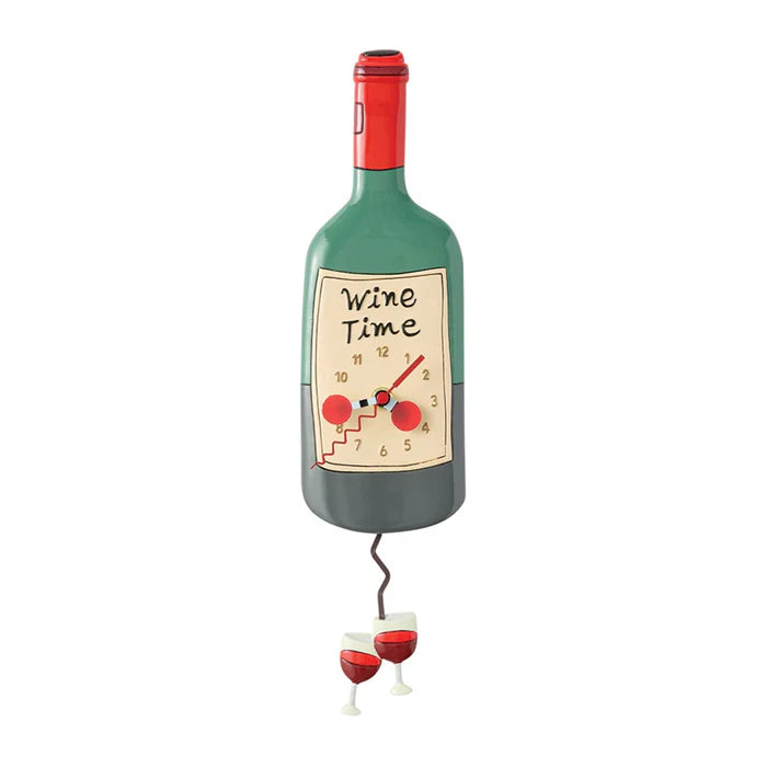 Enesco Time For Wine Bottle Wall Clock