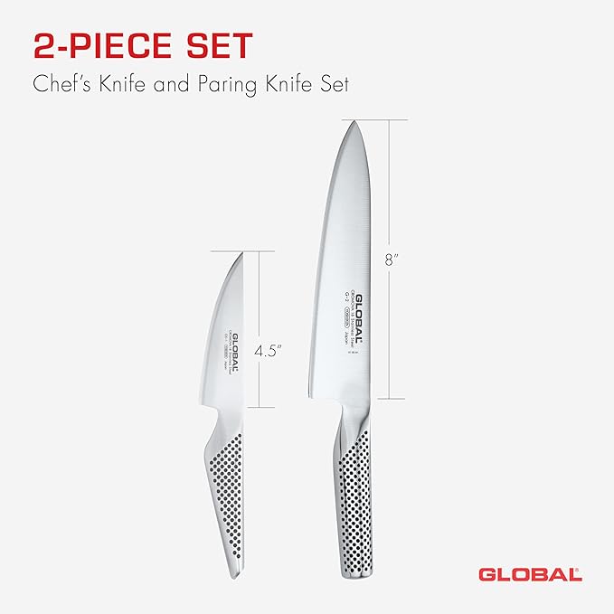 Global - 2pc Kitchen Knife Set - Cromova 18 Stainless Steel