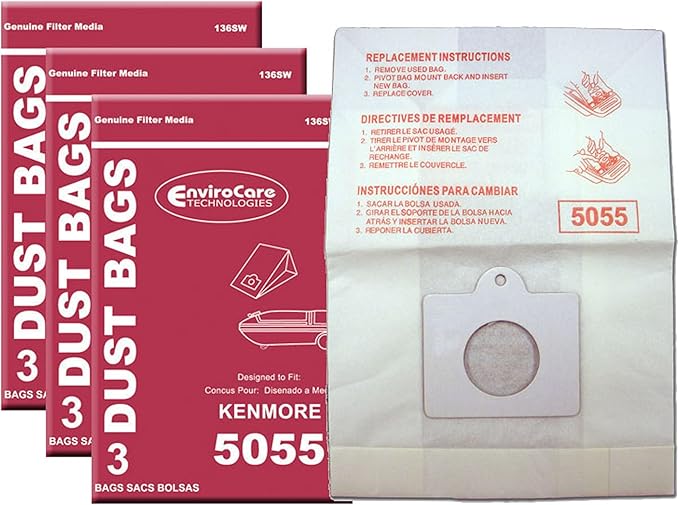Kenmore & Panasonic Vacuum - Kenmore 5055 50558 Type C Sears Canister Tank - 3 per package