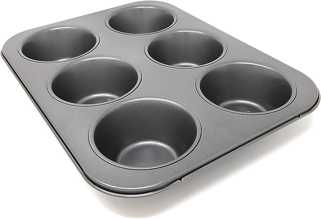 Chicago Metallic | Professional Non-Stick Giant Muffin Pan | 6 Cups | BENT