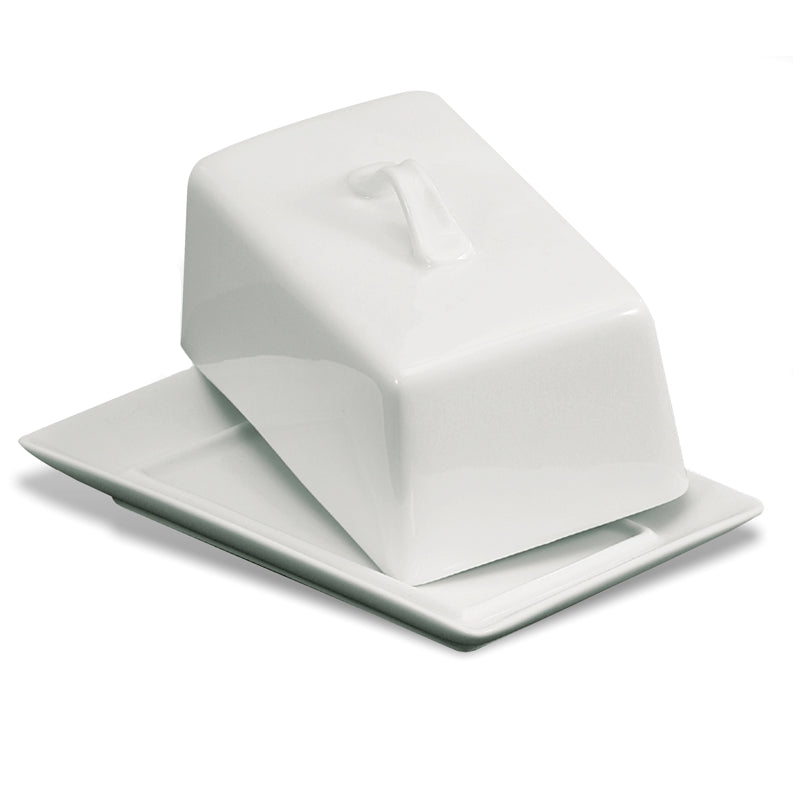 BIA Butter Dish Holds 1 Pound White with Cover 7201489WH