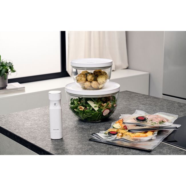 Coffret de démarrage Zwilling Fresh &amp; Save - Comprend une pompe à vide et des récipients petits et moyens 