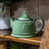 Enamel Teapot - Stoneware Teapot - Forest Green, 32oz (9" L)