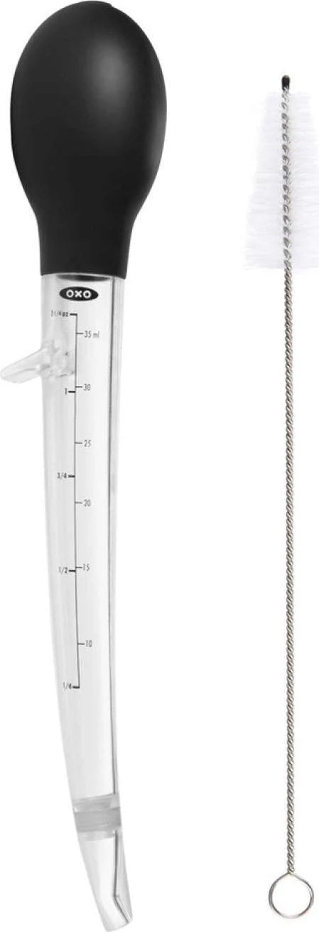 OXO Angled Poultry Baster with cleaning brush