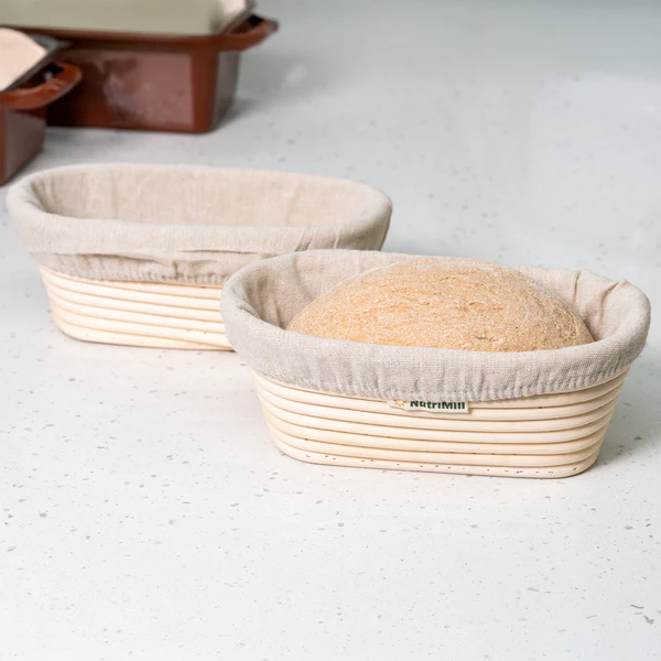 Nutrimill Banneton Basket Set Bread Proofing Set of 2
