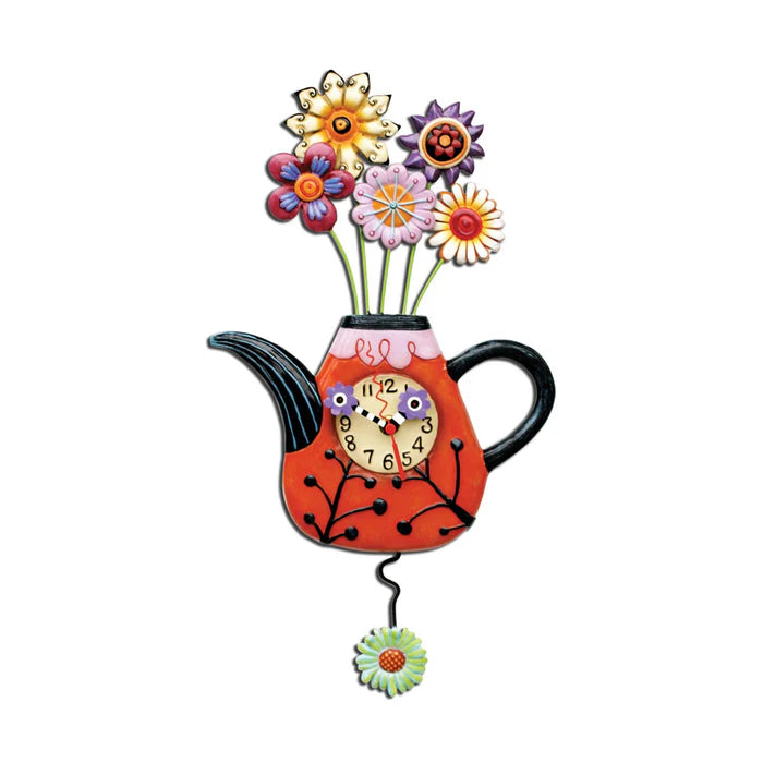 Enesco Flower-tea-ful Watering Can Clock