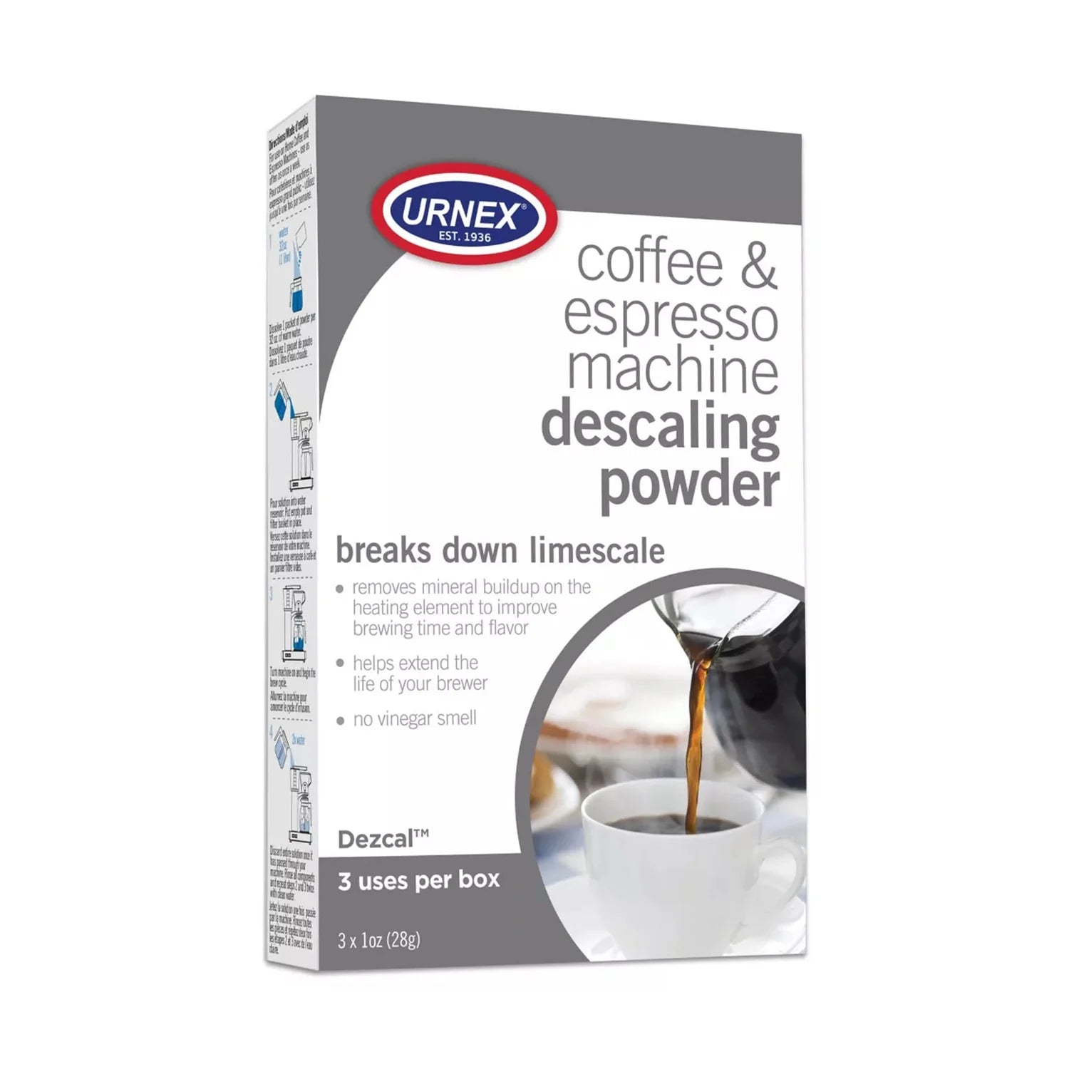 Urnex Dezcal™ Coffee & Espresso Machine Descaling Powder - 3 Pack