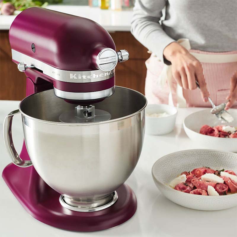 KitchenAid 5 Qt Artisan Stand Mixer in Beetroot Purple - Includes Premium Accessory Pack