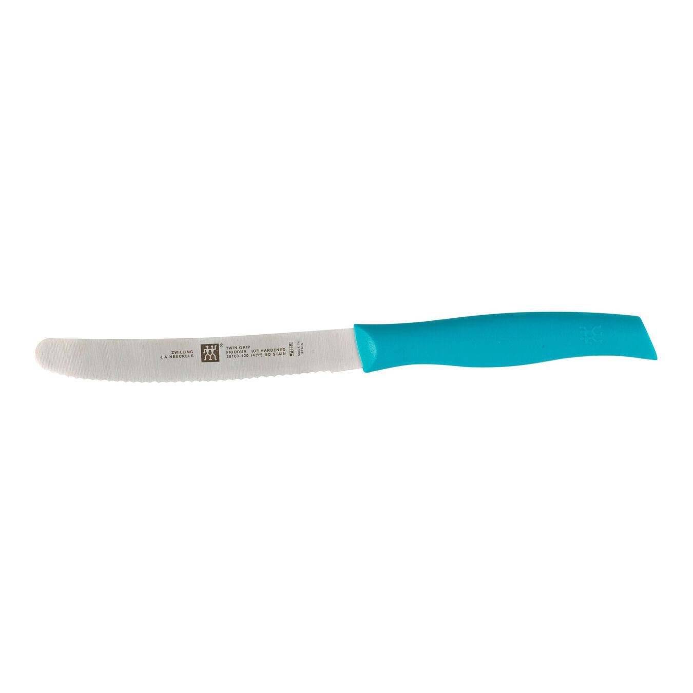Zwilling Twin Grip Tomato / Bagel Knife with Scalloped Edge 4.5 inch - Blue