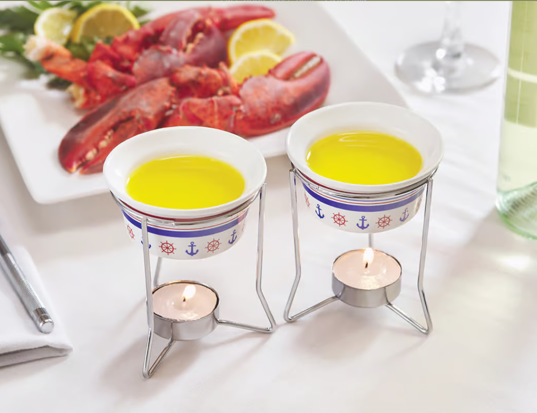 Seafood Nautical Butter Warmer Set - Set of 2