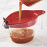 Trudeau 4 Cup Gravy Fat Separator, 4cup, Red and Clear