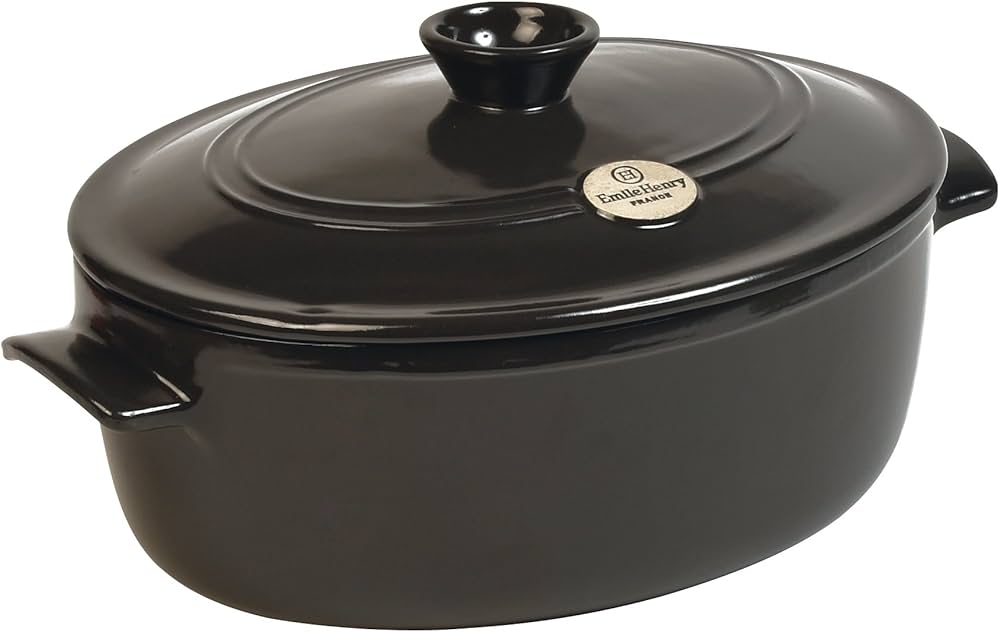 Emile Henry Oval Stewpot Dutch Oven Casserole 6L Red