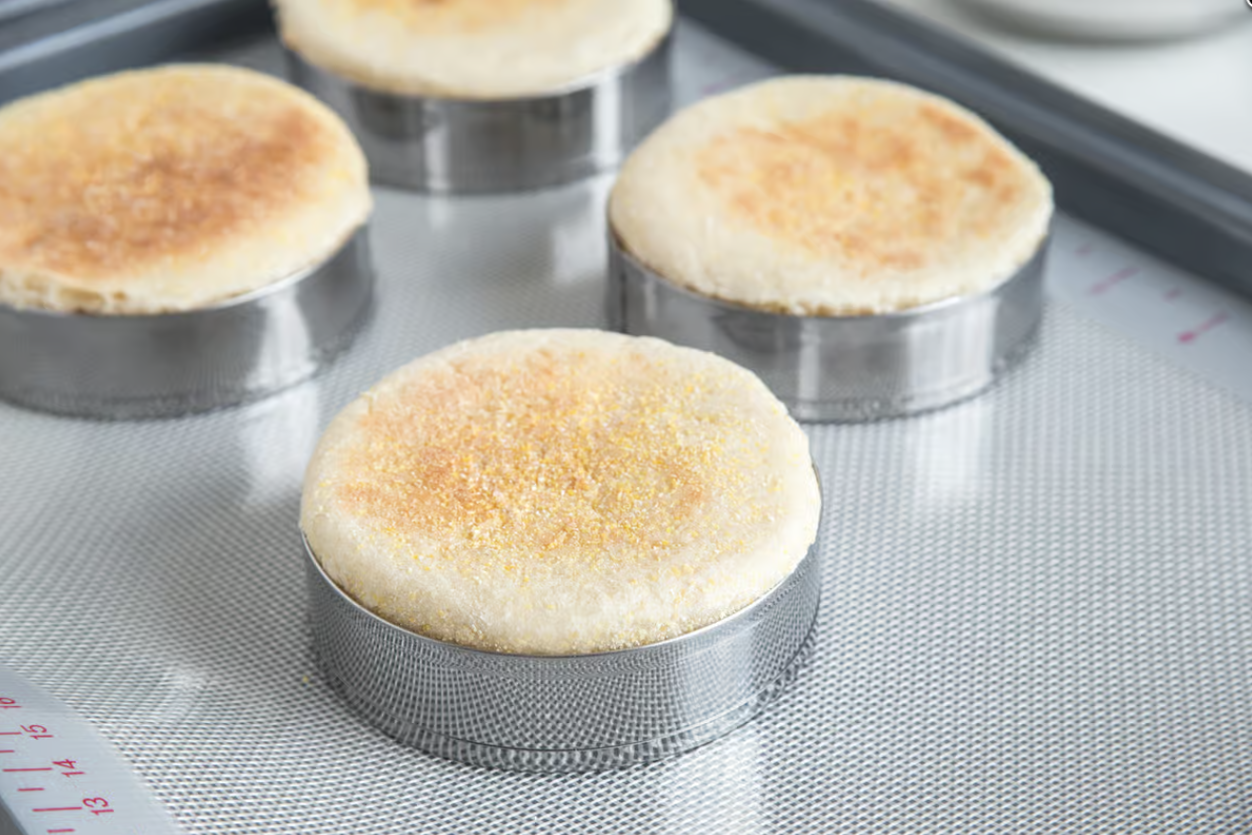 Fox Run English Muffin Rings Set Of 4 Make at Home Durable Stainless Steel