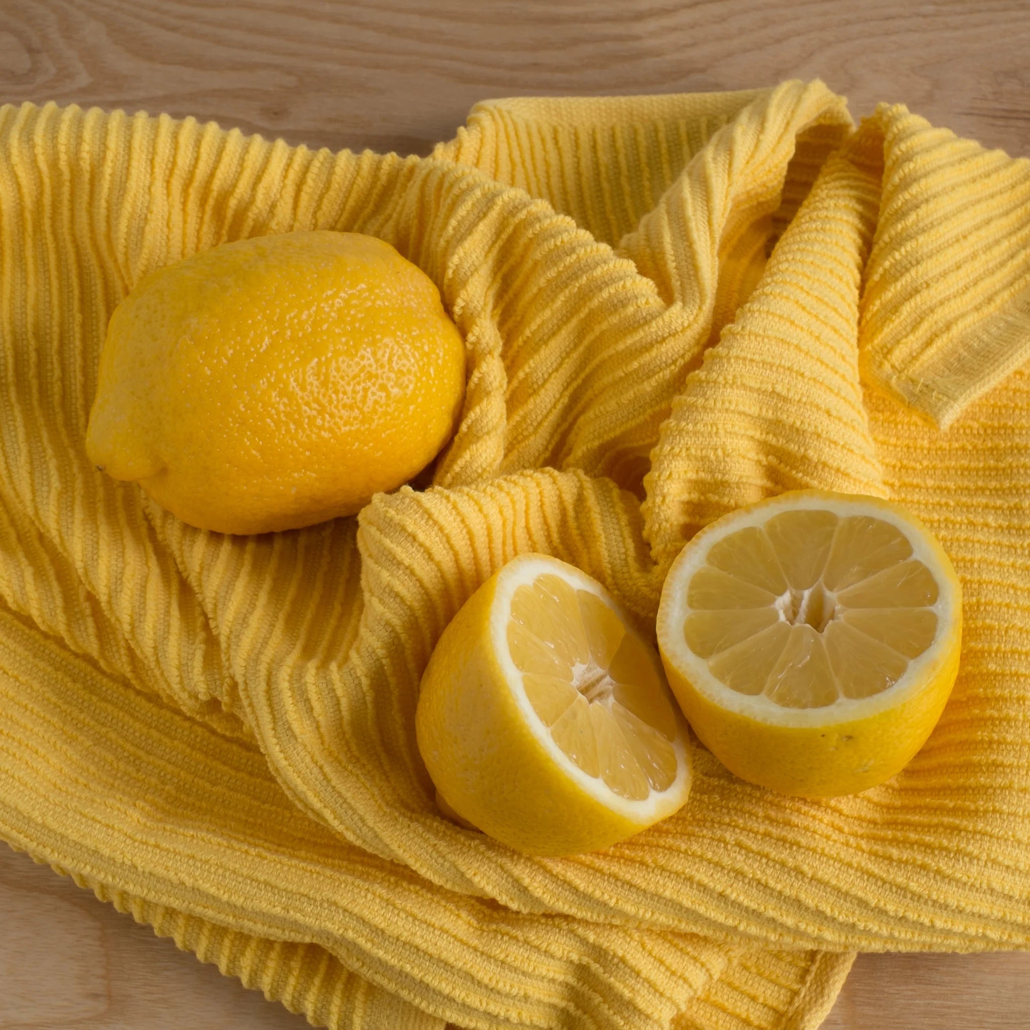 Torchon à vaisselle Ripple citron jaune Now Designs par Danica