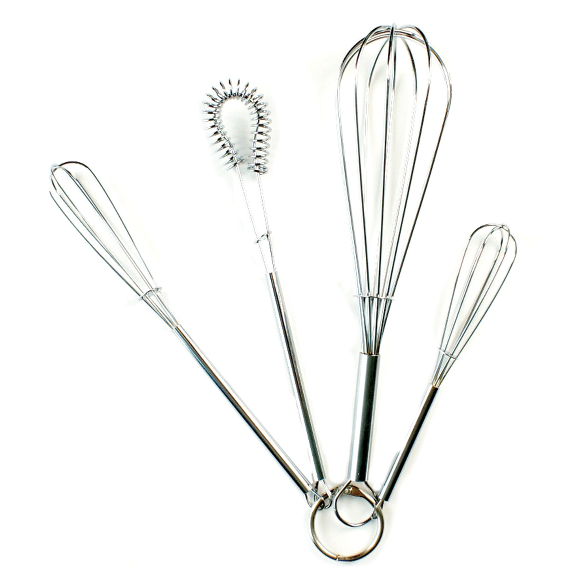 Fox Run Mini Whisk Set 4 Use with Eggs, Dressings, Cocktails & More