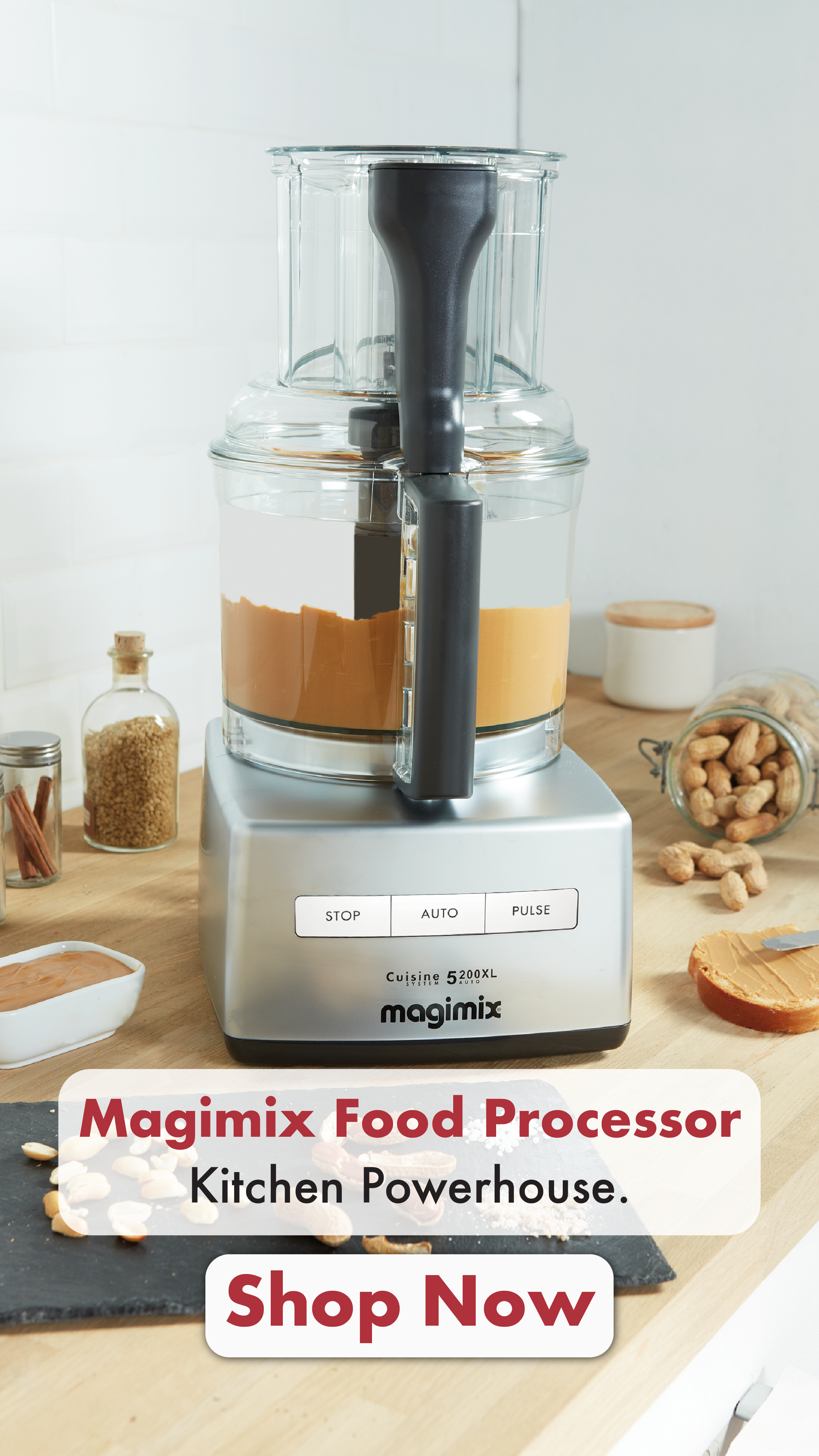 Robot culinaire Magimix 16 tasses 5200XL Chrome Conçu et fabriqué en France