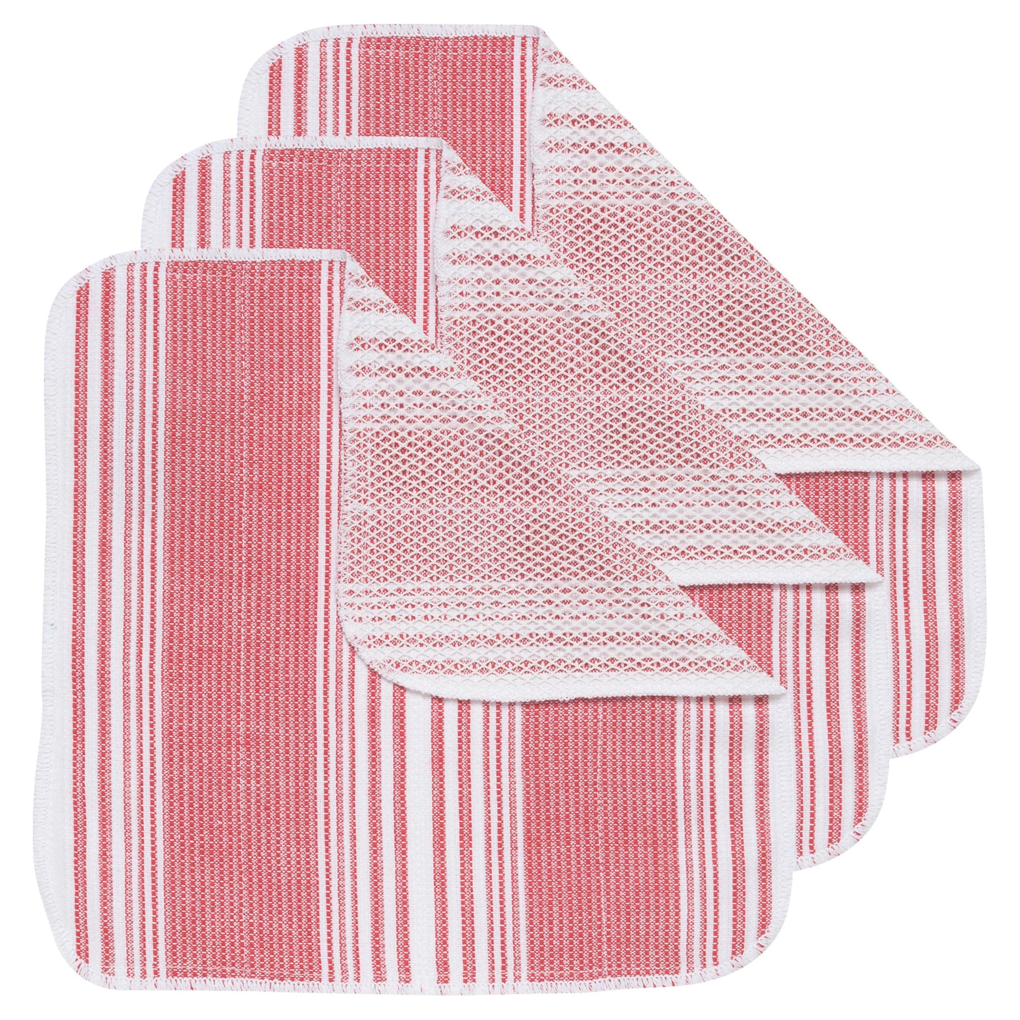 Torchons rouge Scrub-It de Now Designs by Danica – Lot de 3