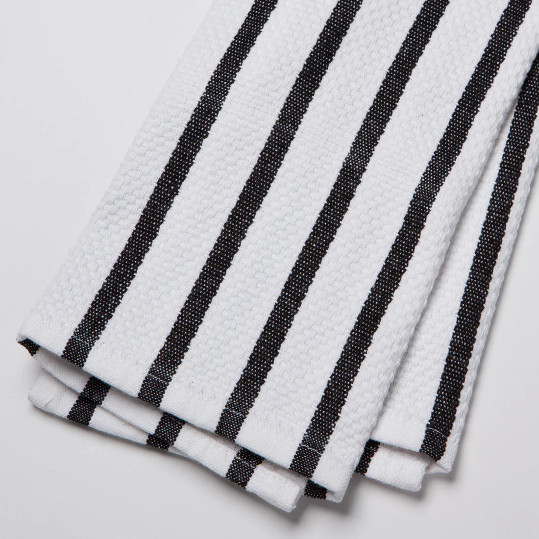 Danica Basketweave Black Dishtowel