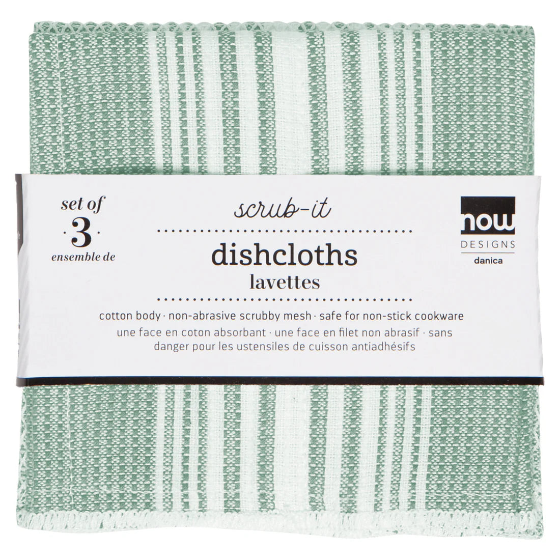 Danica Scrub-It Elm Green Dishcloths – Set of 3