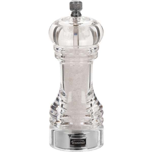 Professional 6-inch Pepper Mill in Crystal Clear Acrylic Finish